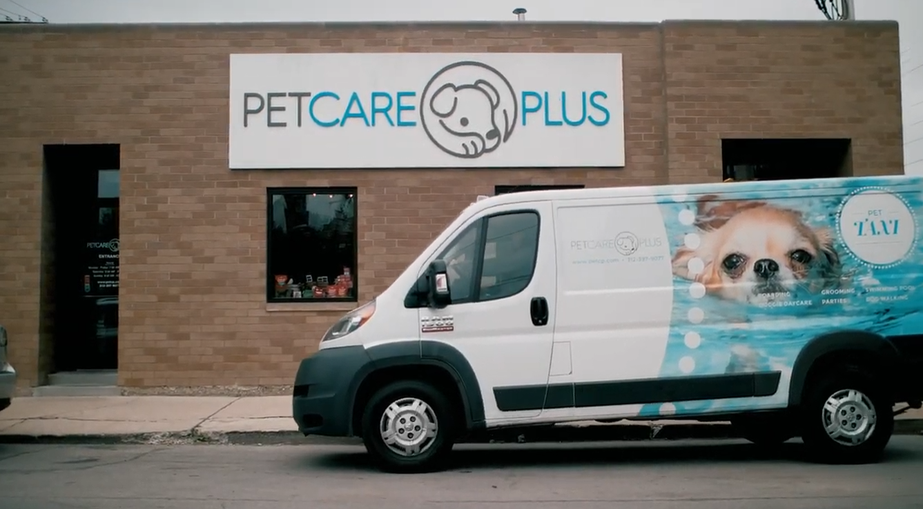 The Pet Care Plus pet taxi van